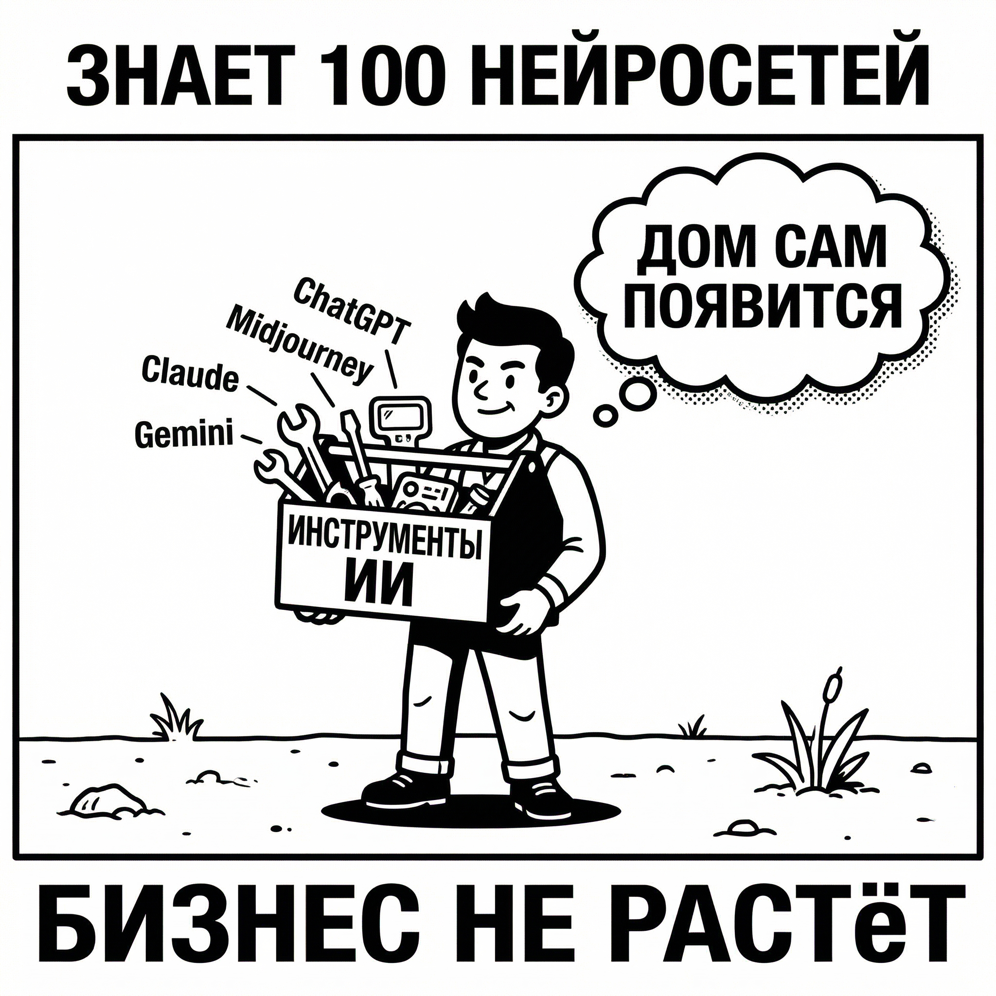 Мем: знает все инструменты, дом не появится никогда